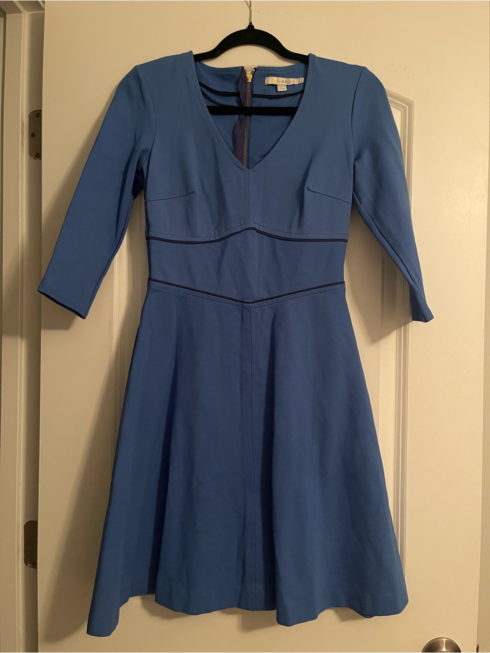 Boden Clerkenwell Blue Ponte Fit & Flare Dress Size 4